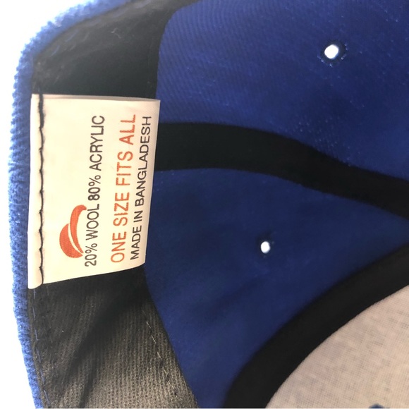 Toyota Embroidered Logo Cobalt Blue Wool Blend Hat Adjustable Strap Back Cap OS - Picture 8 of 8